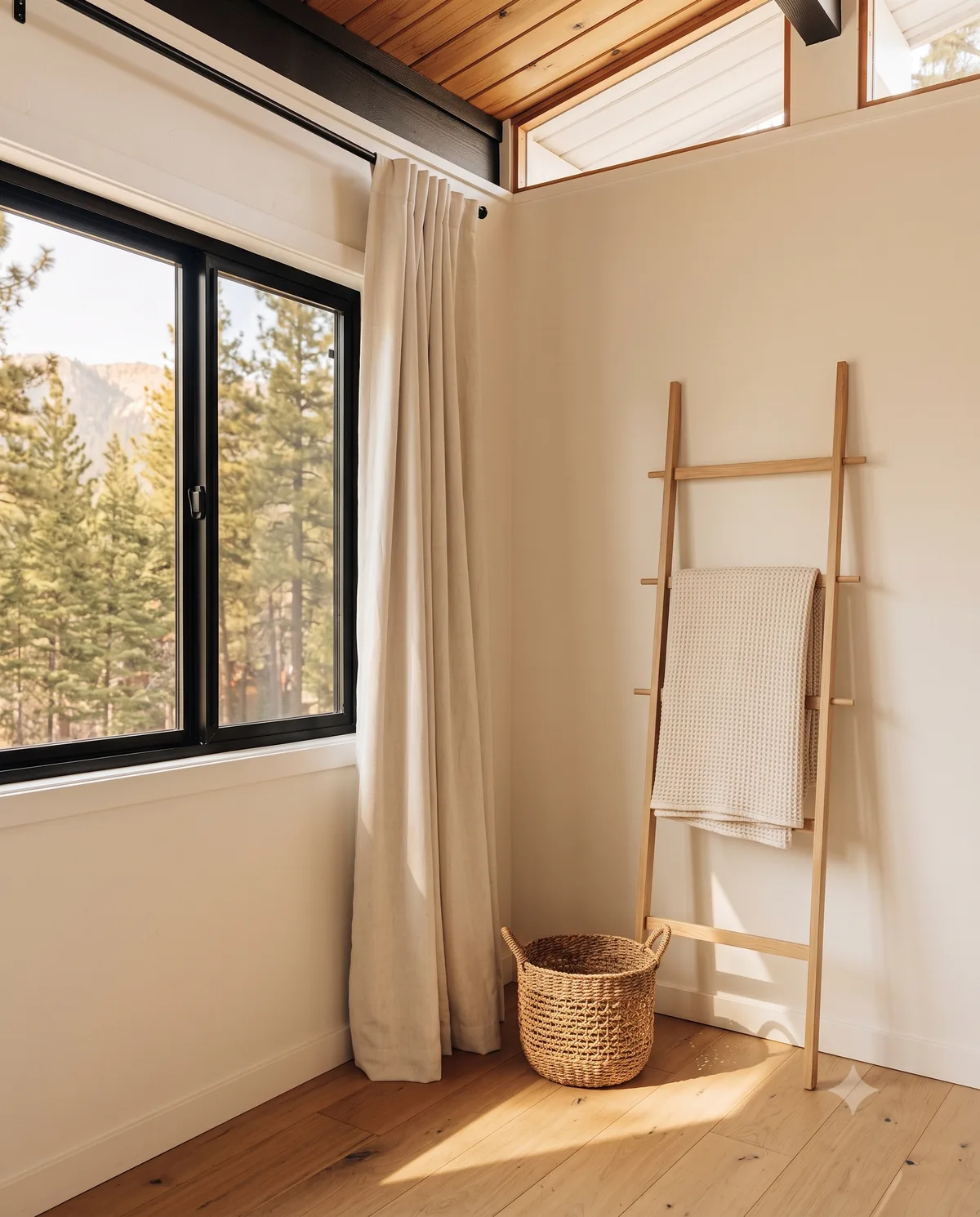 Interior detail of a guest room